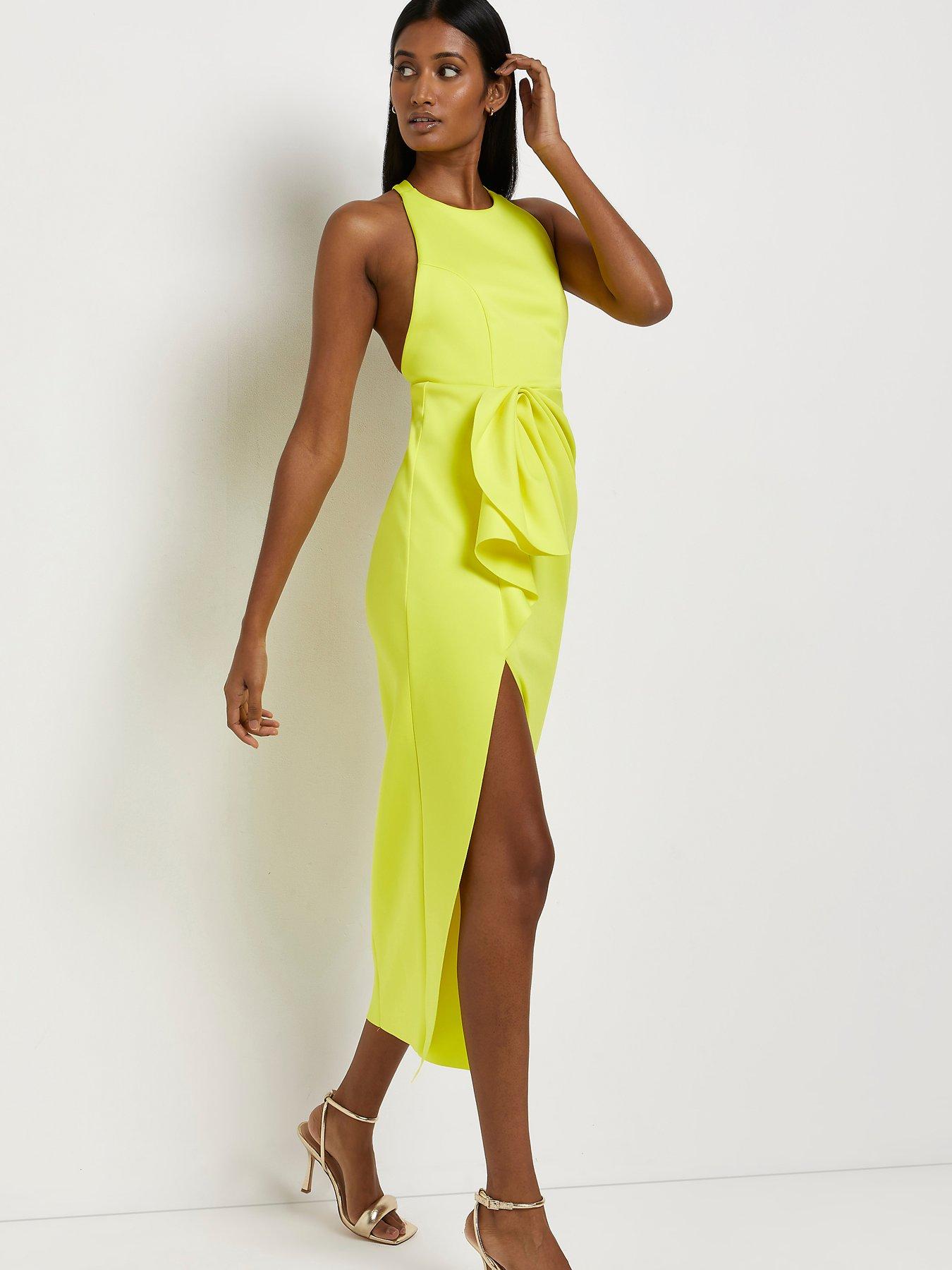 river island yellow maxi dress