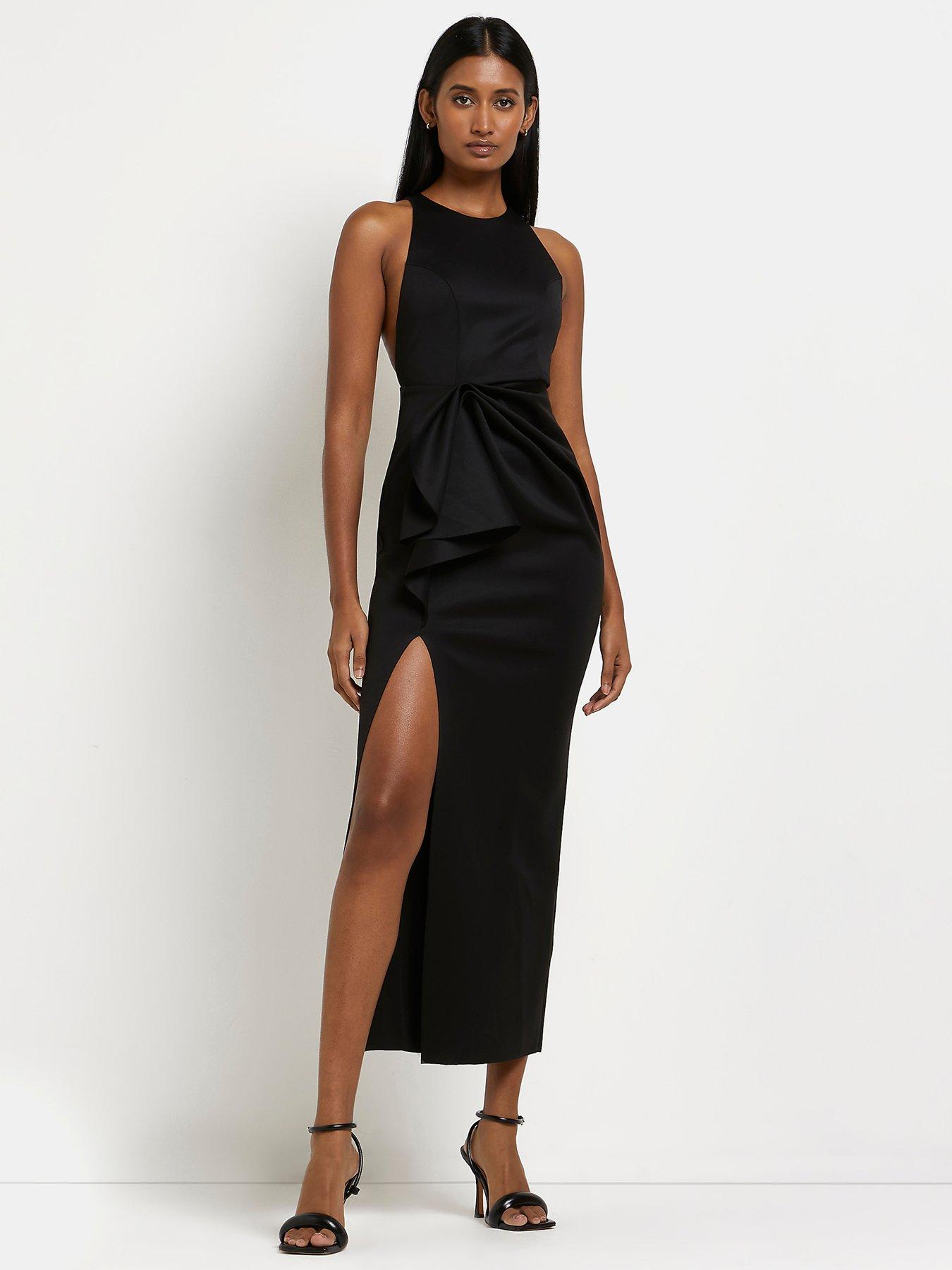 bodycon split maxi dress