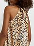  image of river-island-leopard-printnbsphalter-neck-top-yellow
