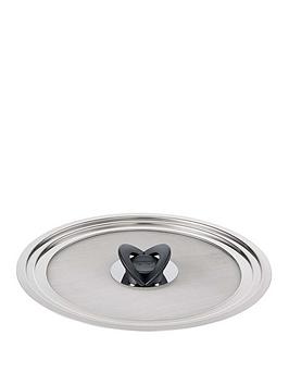 Product photograph of Tefal Ingenio Stainless Steel 24 - 30cm Anti Splatter Lid from very.co.uk