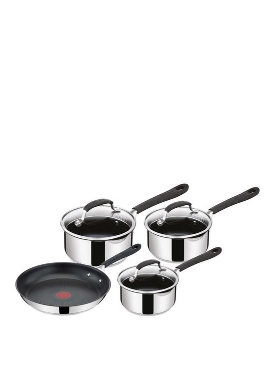 front image of tefal-jamie-oliver-quick-amp-easy-stainless-steel-4-piece-pan-set