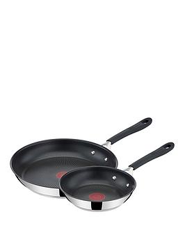 Product photograph of Tefal Jamie Oliver Quick Amp Easy 2pc 2pc Frypan Set- 20 28cm from very.co.uk