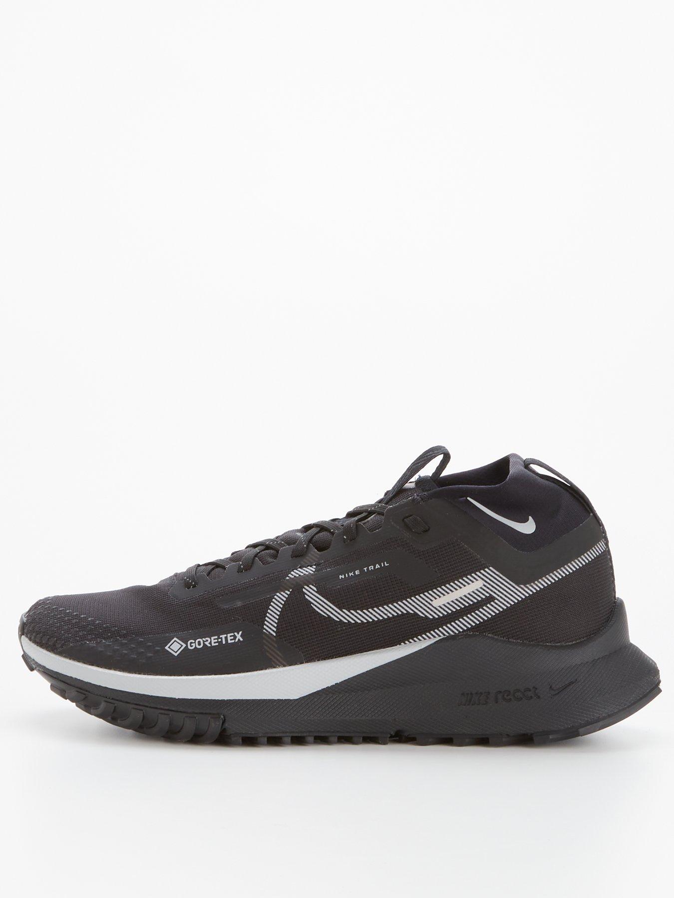 Nike React Pegasus Trail 4 GORE TEX Trainers Black White Very