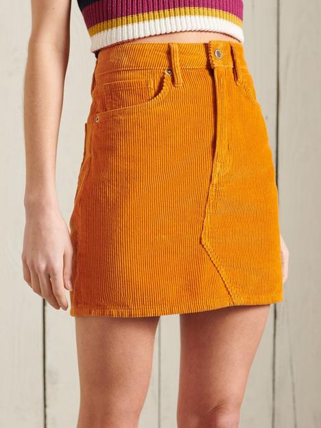 superdry-cord-mini-skirt-orange