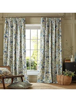 Product photograph of Voyage Country Hedgerow Pencil Pleated Lined Curtains 90x72 from very.co.uk