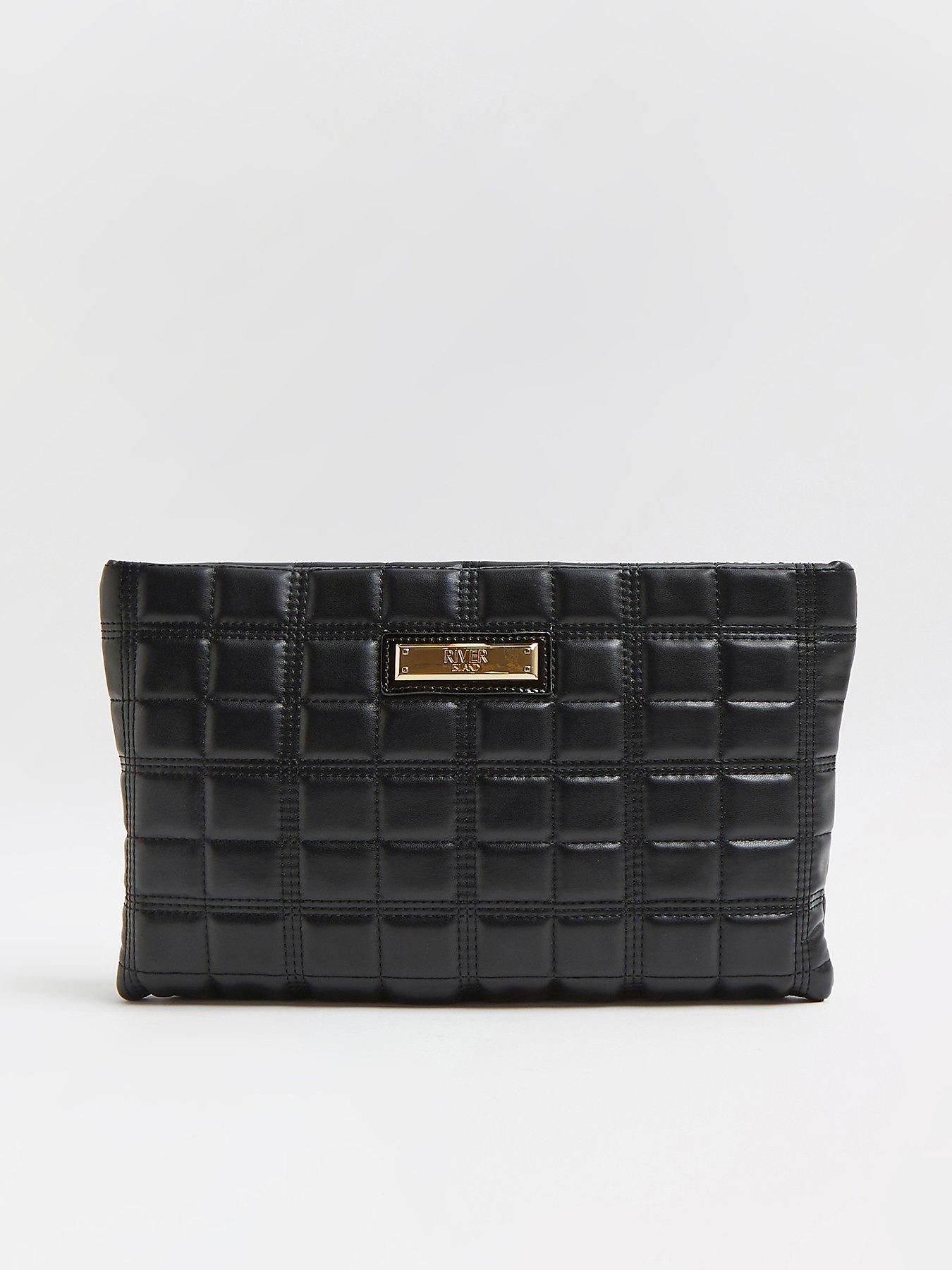  Quilted Clutch Bag - Black