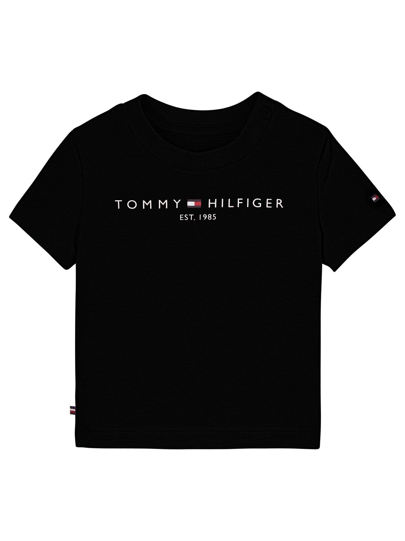 Tommy Hilfiger Baby Essential Short Sleeve T-shirt - Navy | very.co.uk