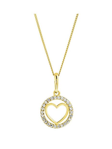 love-gold-9ct-yellow-gold-white-cubic-zirconia-cut-out-heart-pendant-necklace