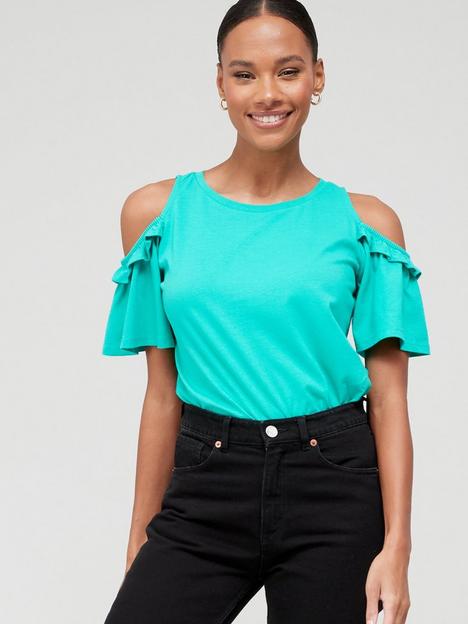 v-by-very-cold-shoulder-frill-t-shirt-greennbsp