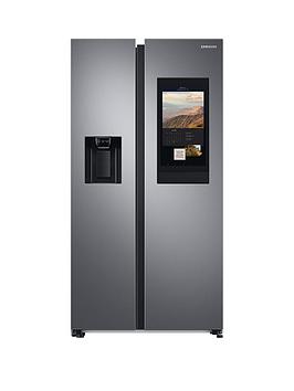 Product photograph of Samsung Family Hub Rs6ha8880s9 Eu American Style Fridge Freezer With Spacemax Trade Technology - F Rated - Matt Stainless from very.co.uk
