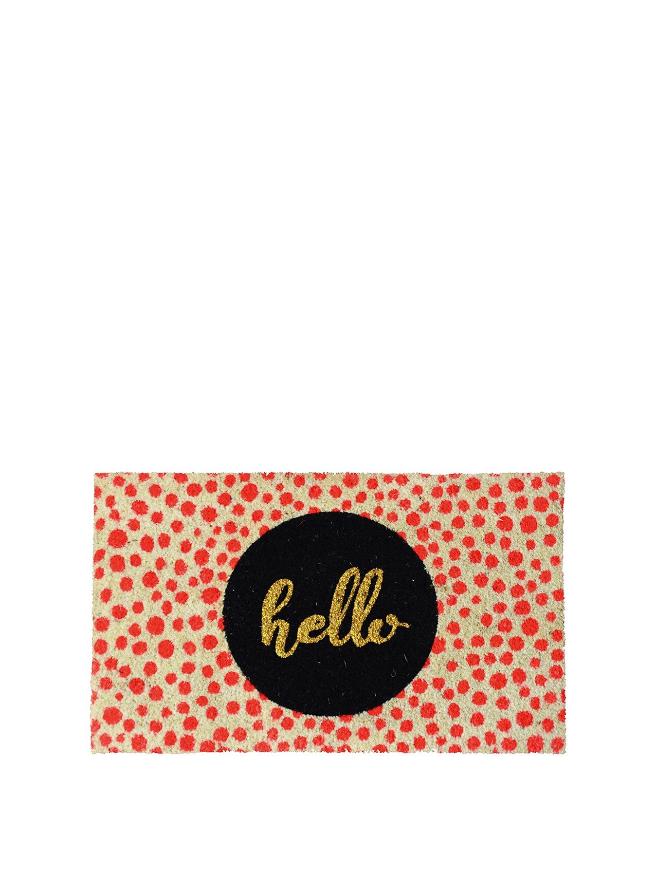 Product photograph of Bombay Duck Neon Spots Hello Doormat from very.co.uk
