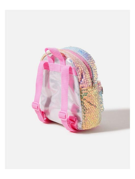 back image of accessorize-girls-mini-sequin-backpack-multi