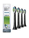 Image thumbnail 1 of 5 of Philips Sonicare W2&nbsp;Optimal White Replacement Brush Heads, Pack of 4, Black HX6064/11