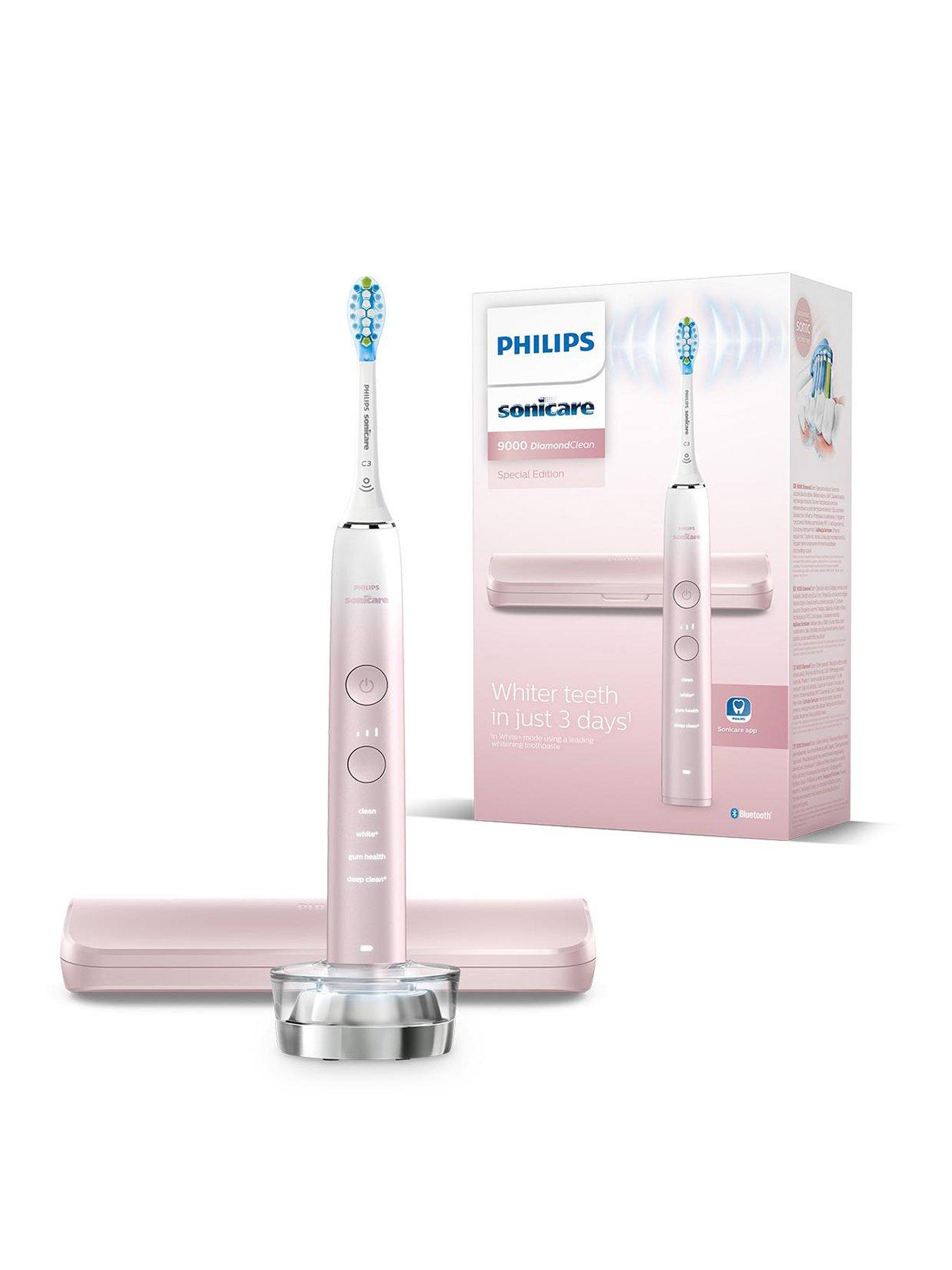 Philips Sonicare DiamondClean 9000 Electric Toothbrush, Pink, Special Edition, Travel Case  &  App - HX9911/84