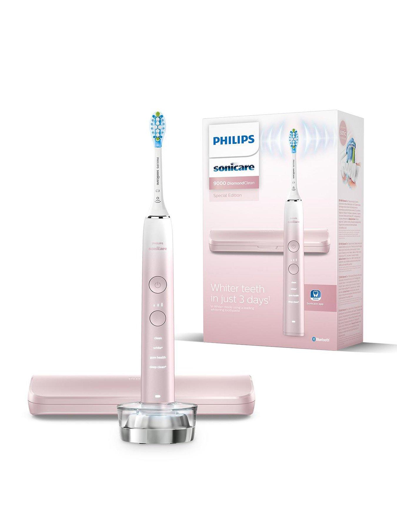 Philips Sonicare DiamondClean 9000 Electric Toothbrush, Pink, Special Edition, Travel Case  &  App - HX9911/84
