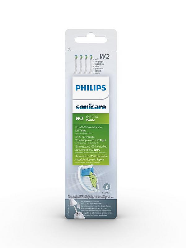 Image 5 of 5 of Philips Sonicare Optimal W2&nbsp;White Replacement Brush Heads, Pack of 4&nbsp;HX6064/10