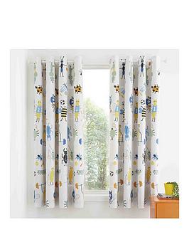 Product photograph of Catherine Lansfield Bugtastic Eyelet Curtains from very.co.uk
