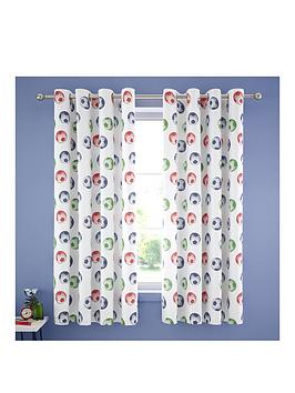 Product photograph of Catherine Lansfield Eat Sleep Football Eyelet Curtains from very.co.uk