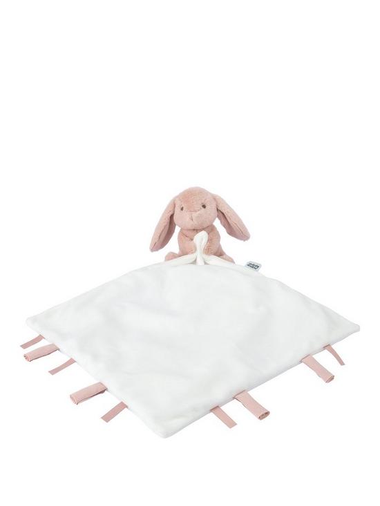 front image of mamas-papas-pink-bunny-comforter