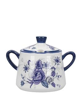 Product photograph of London Pottery Blue Rose Sugar Pot from very.co.uk
