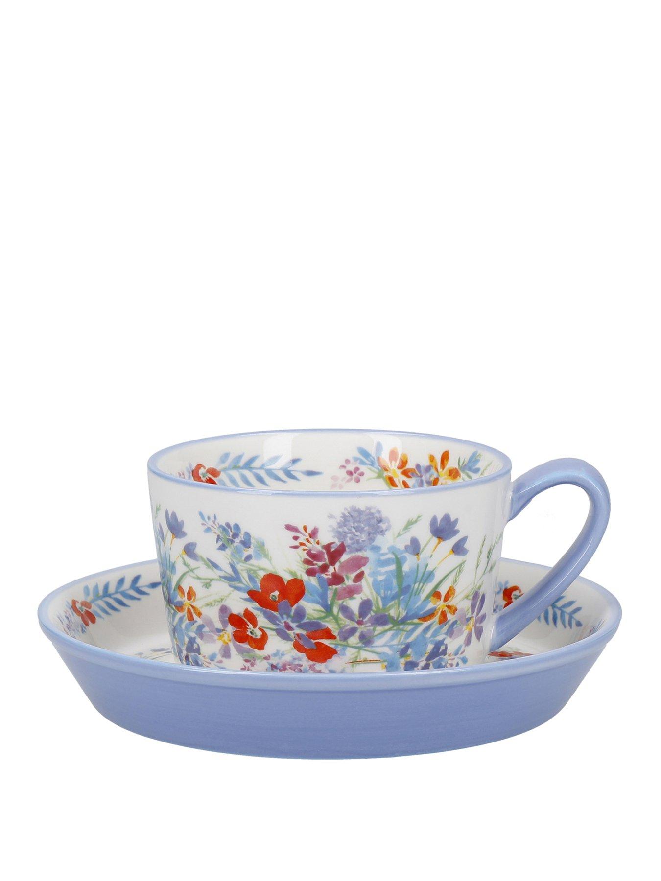 Product photograph of Viscri Meadow Tea Cup Saucer from very.co.uk