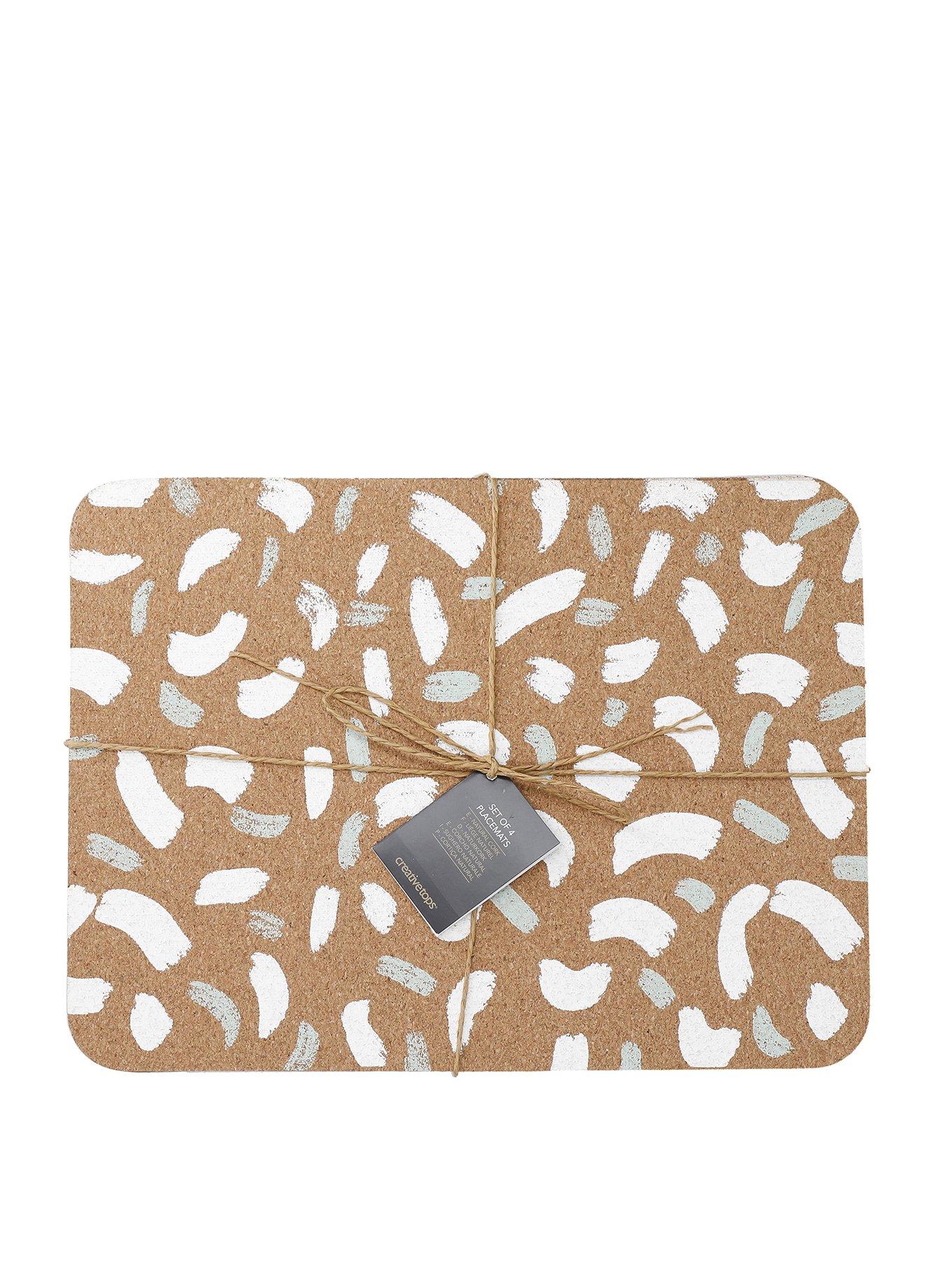 Product photograph of Creative Tops Cork Terrazo Set Of 4 Placemats from very.co.uk