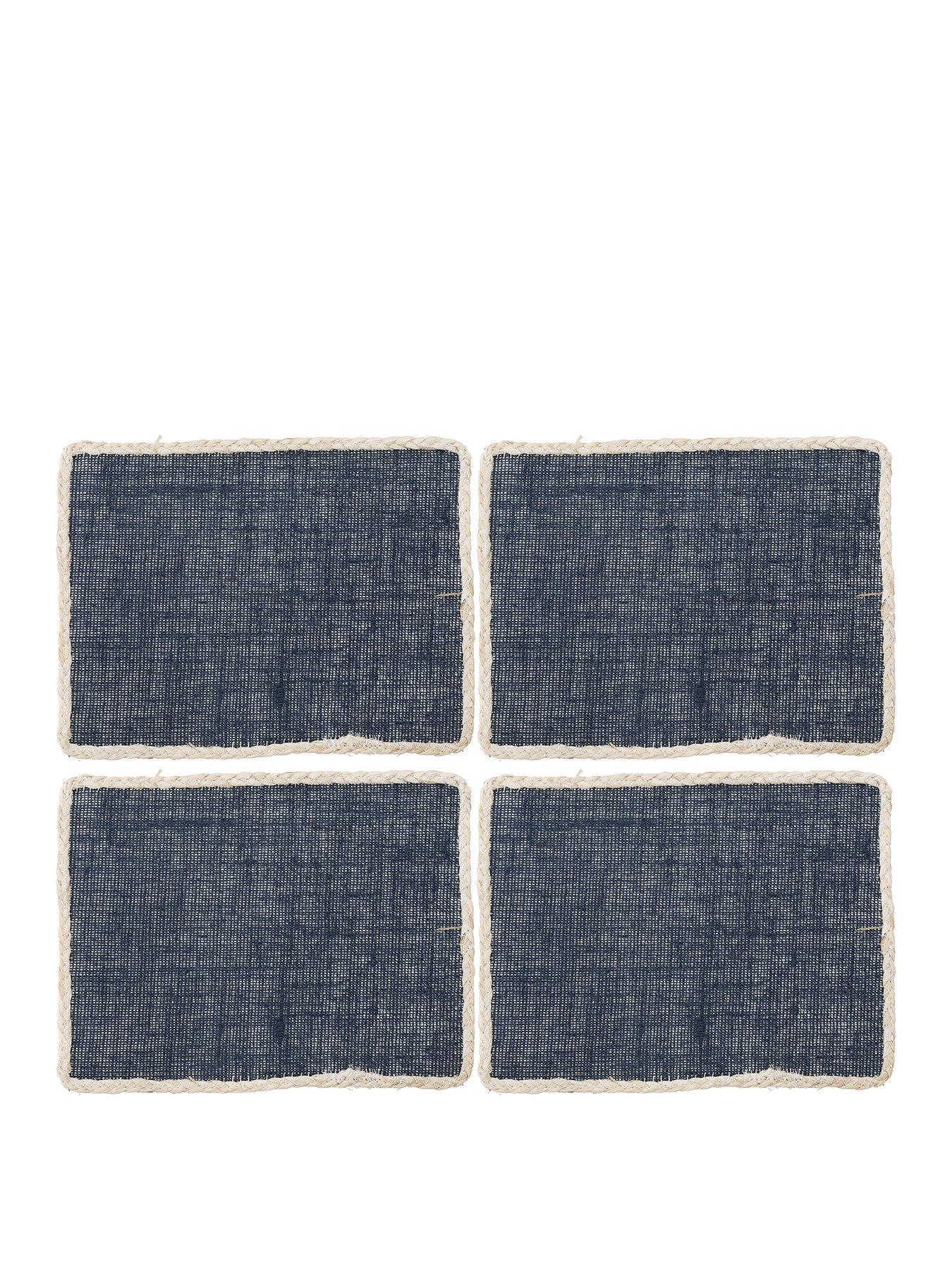 Product photograph of Creative Tops Jute Blue Set Of 4 Placemats from very.co.uk