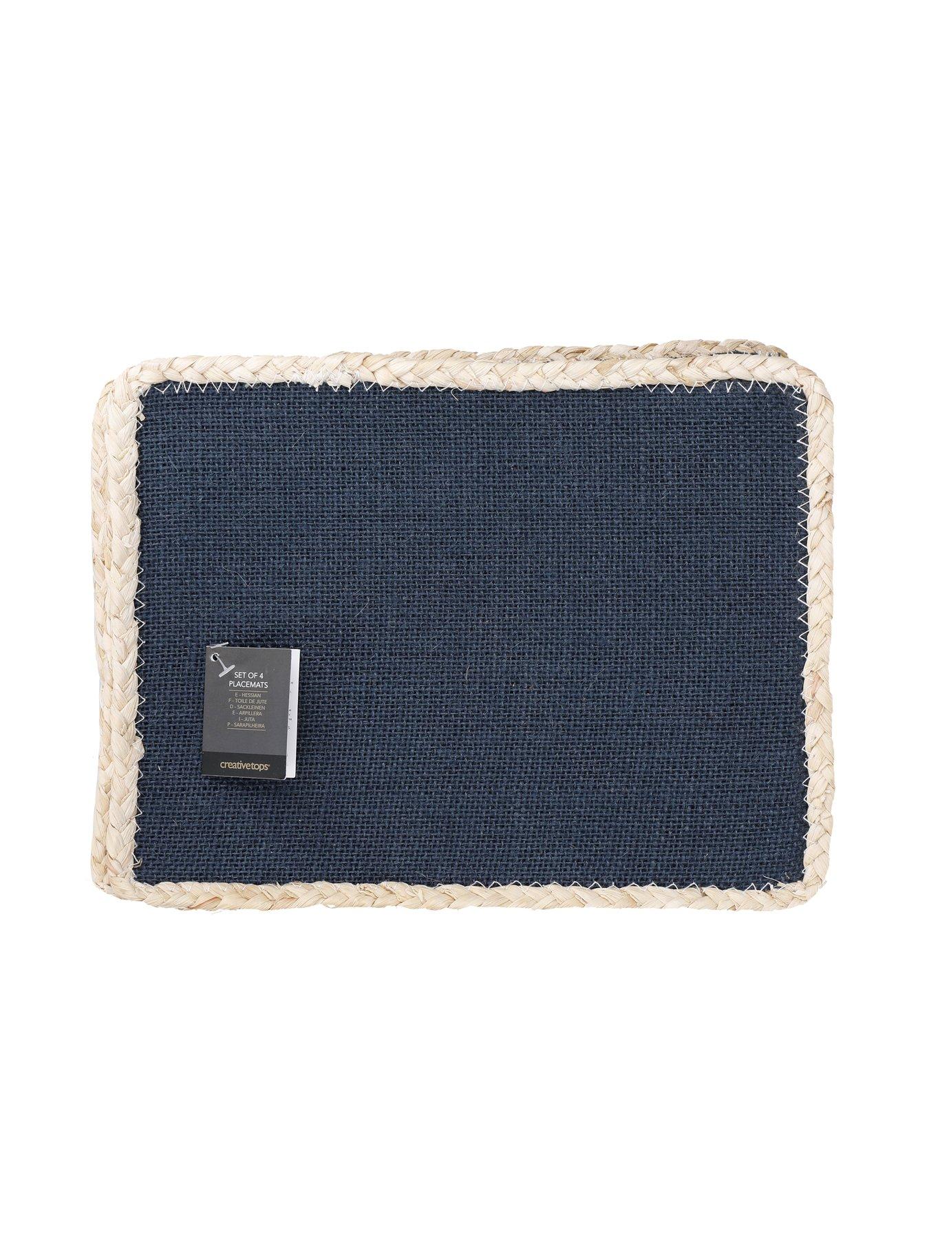 Image 2 of 5 of Creative Tops Jute Blue Set Of 4 Placemats