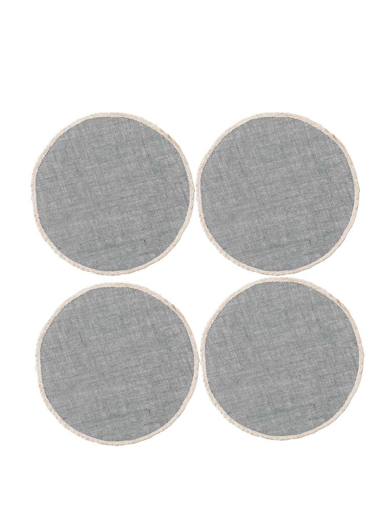 Product photograph of Creative Tops Jute Grey Set Of 4 Placemats from very.co.uk
