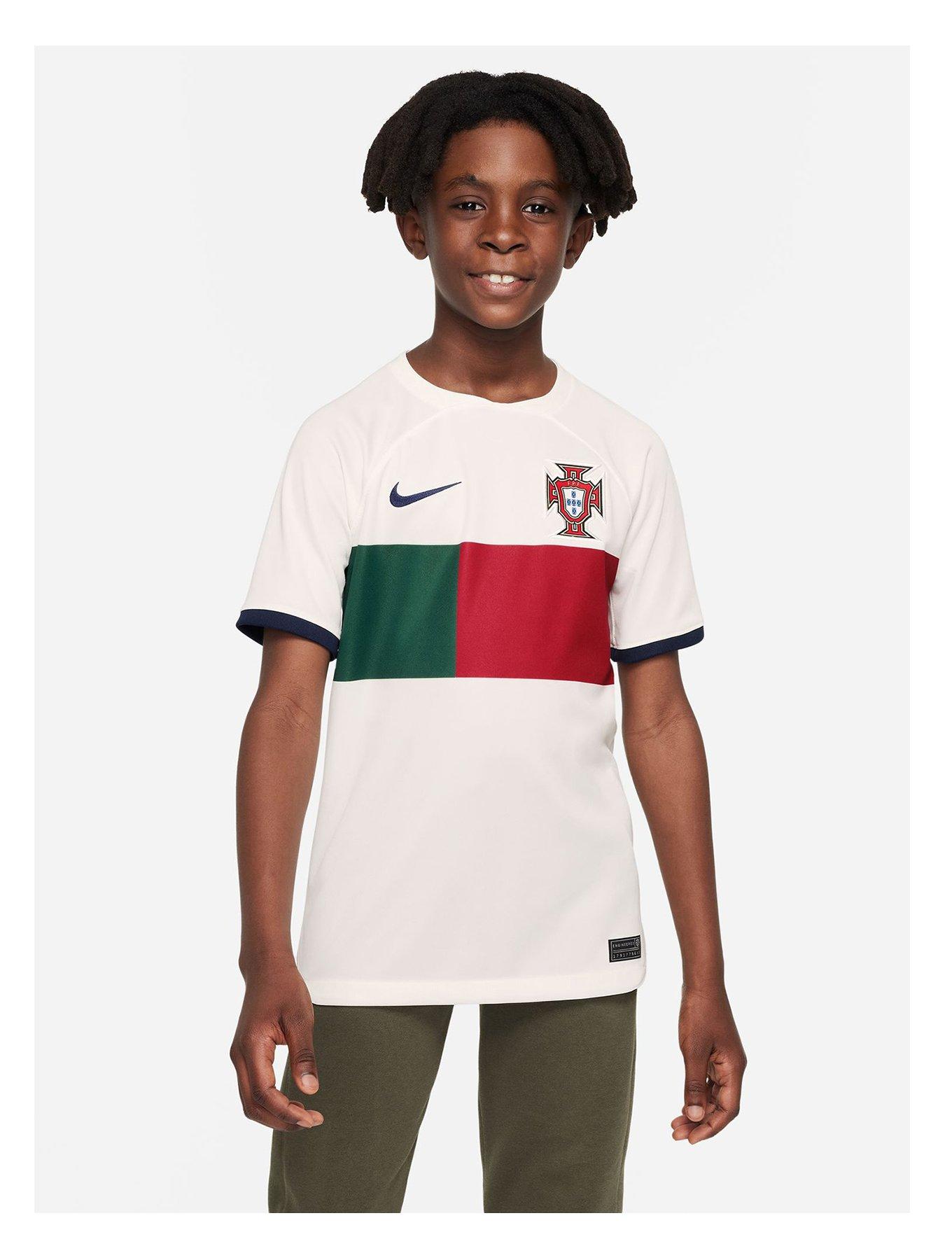 Nike Youth Portugal Away WC 2022 Replica Shirt - White | very.co.uk