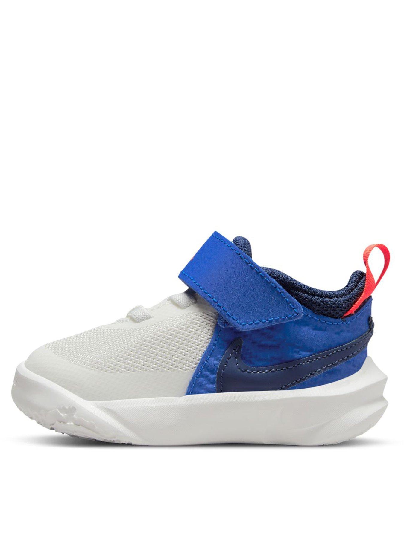 Nike Team Hustle D 10 Infant Trainers - White/Navy 