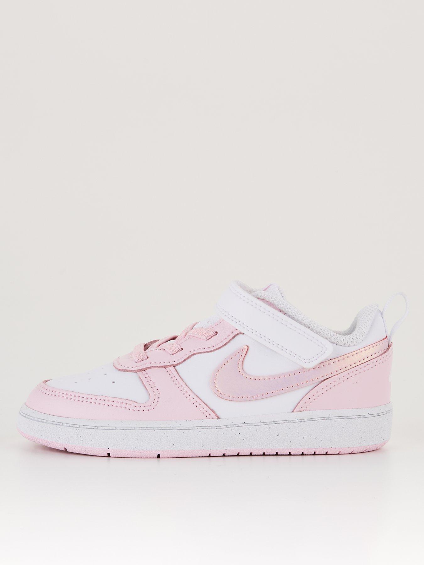 Nike Court Borough Low Infants Girls Trainers - White/Pink | very.co.uk