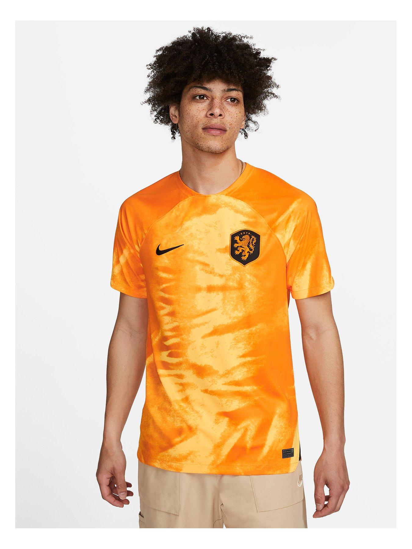 Nike Men's Netherlands 2022/23 Home Replica Shirt - Orange | very.co.uk
