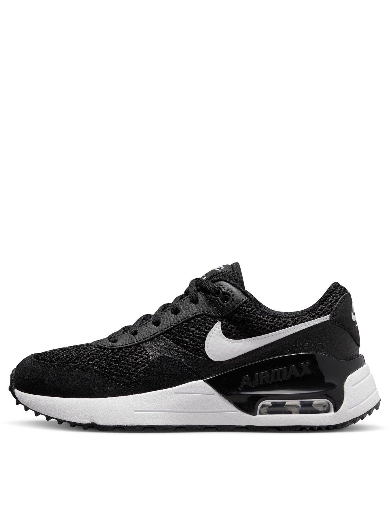 Nike Air Max SYSTM Junior Unisex Trainers - Black/White | very.co.uk