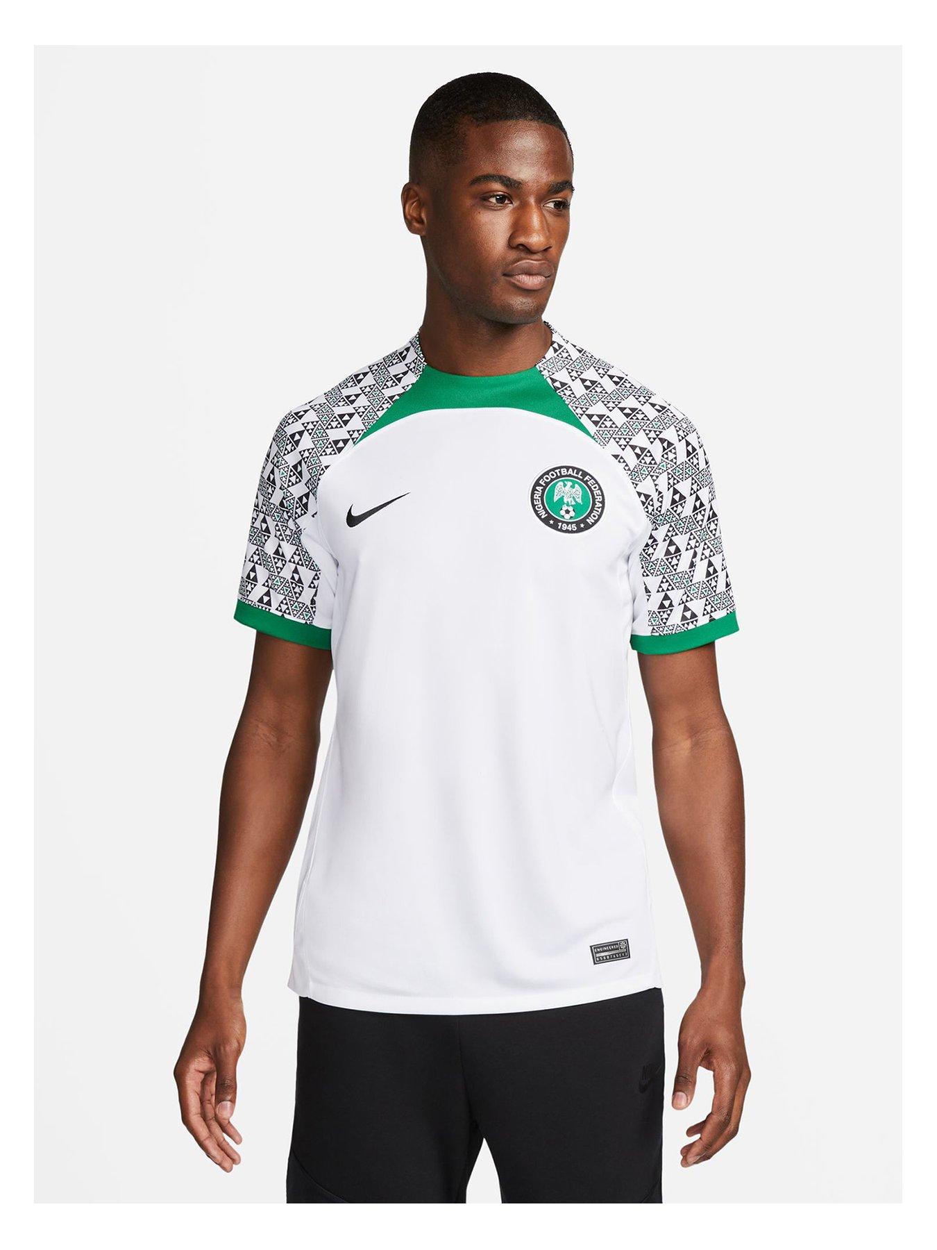 Nike Mens Nigeria Away 22/23 Replica Shirt - White | very.co.uk