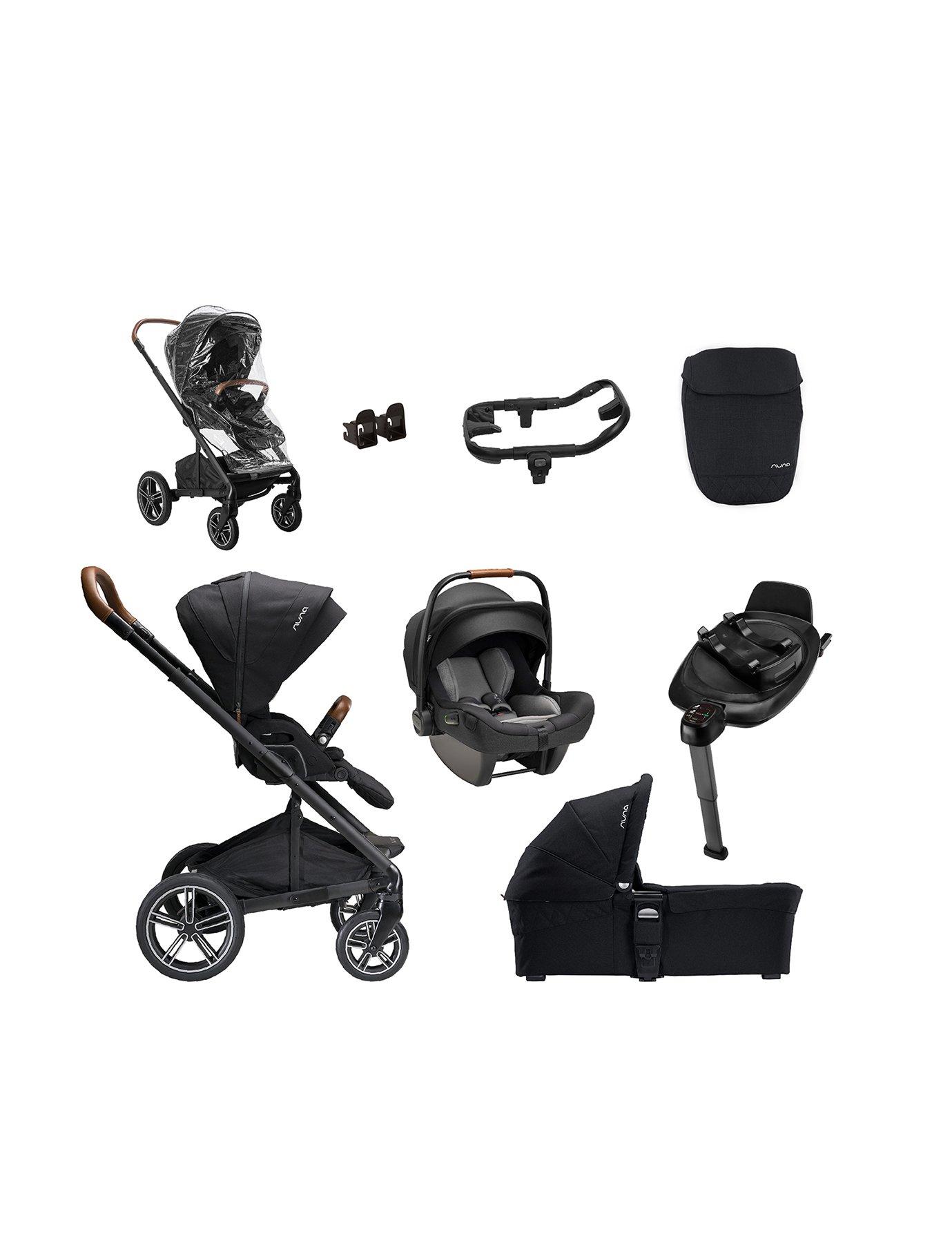 Nuna MIXX next Generation PIPA Bundle with PIPA next Car Seat Caviar Tan Leatherette Very