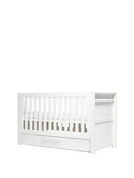 Product photograph of Mamas Papas Franklin Cot Bed- White Wash from very.co.uk