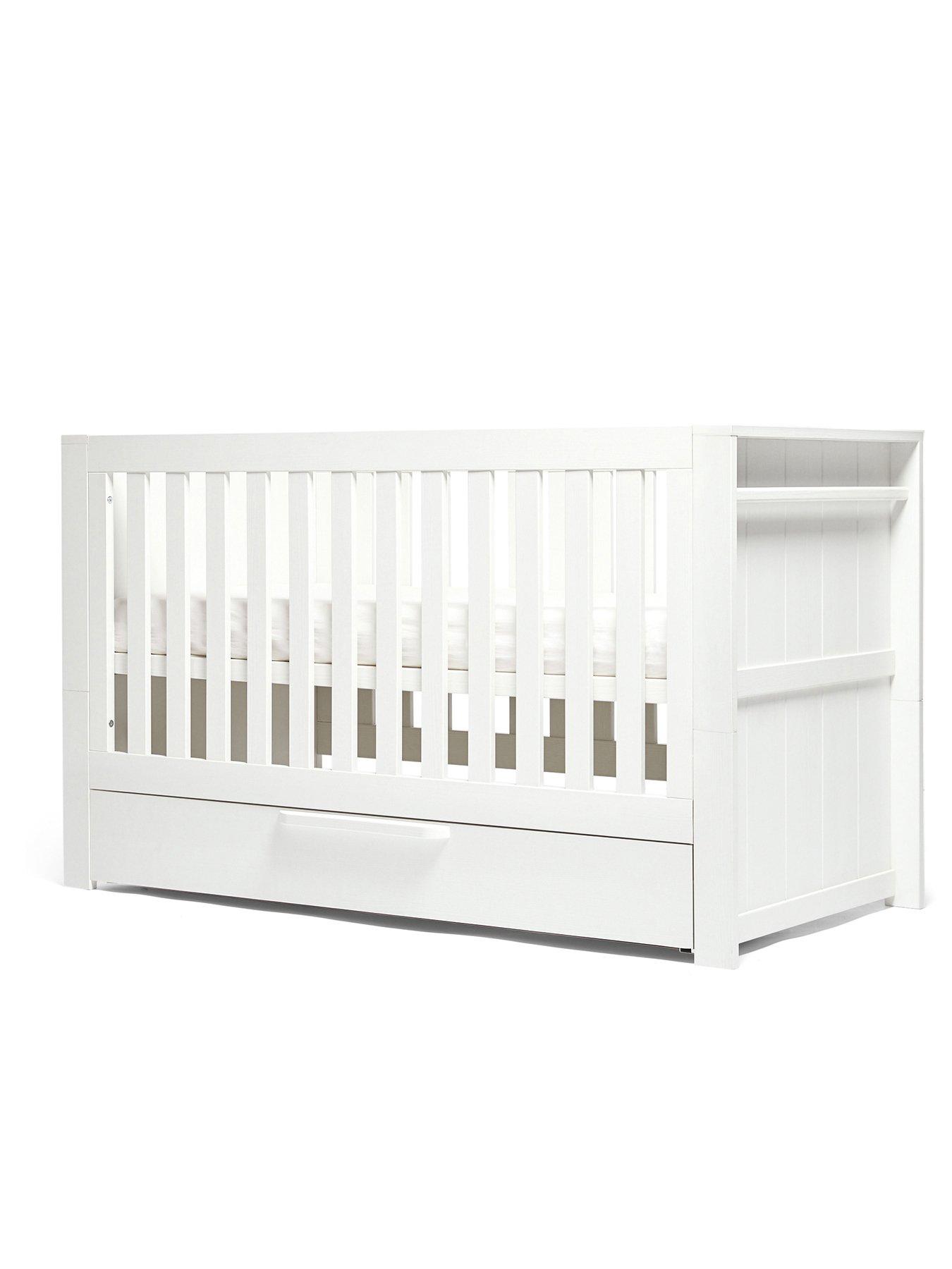 Mamas & Papas Franklin Cot Bed- White Wash