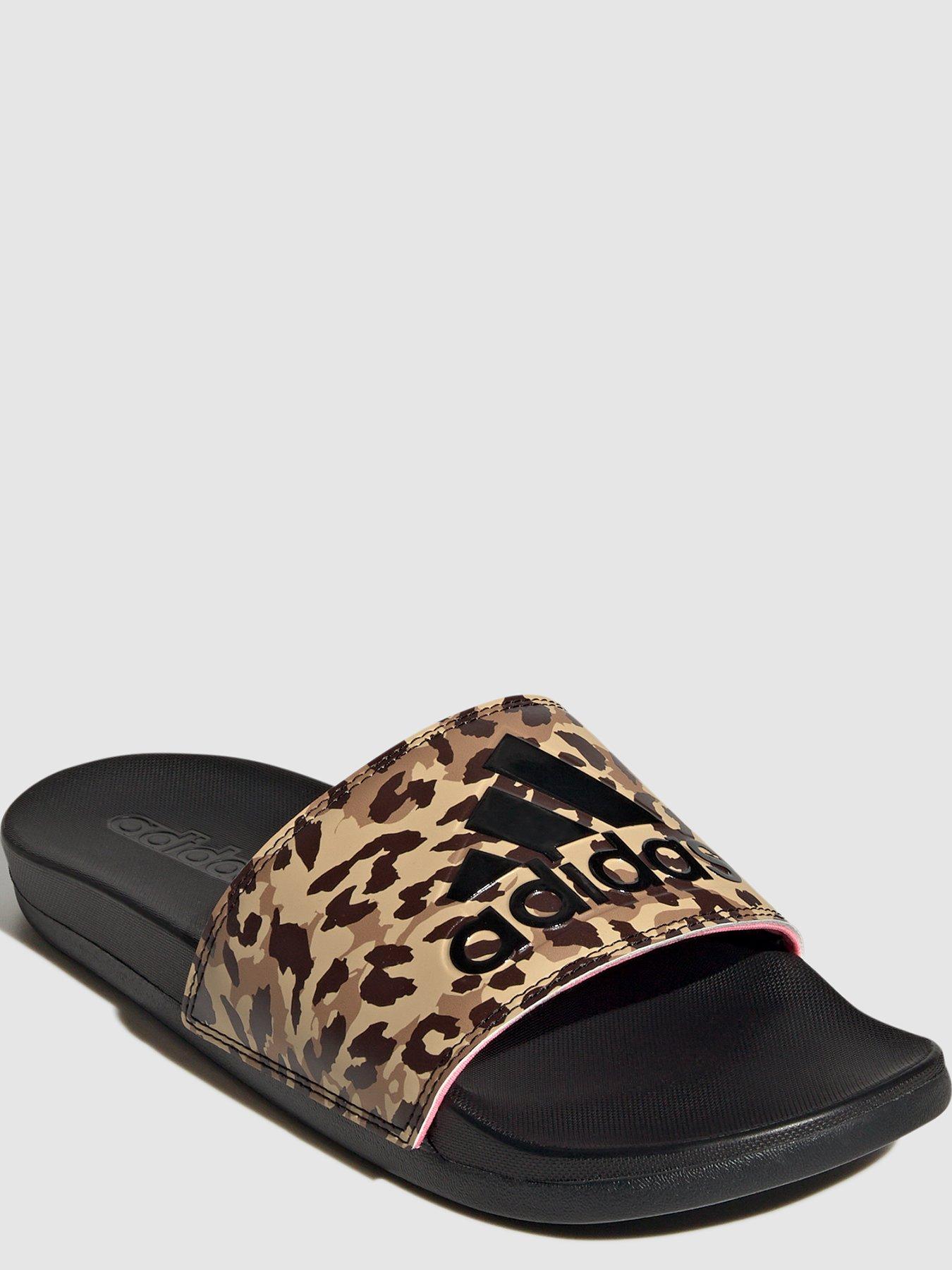 Adidas leopard sale print slides