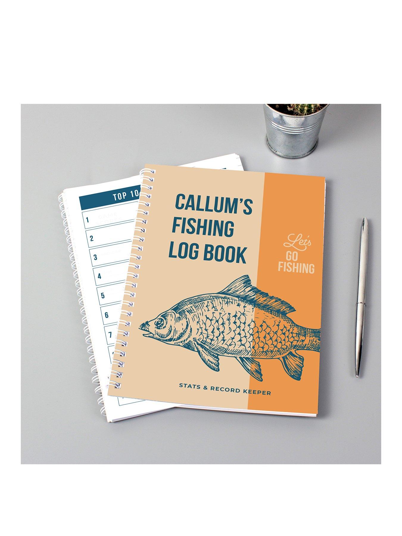 Image 1 of 5 of The Personalised Memento Company Personalised A5 Fishing Log Book