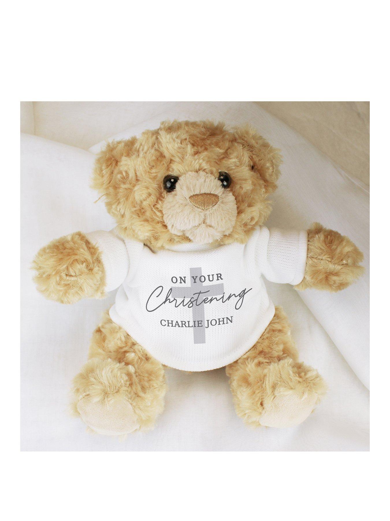 Personalised on sale christening teddy