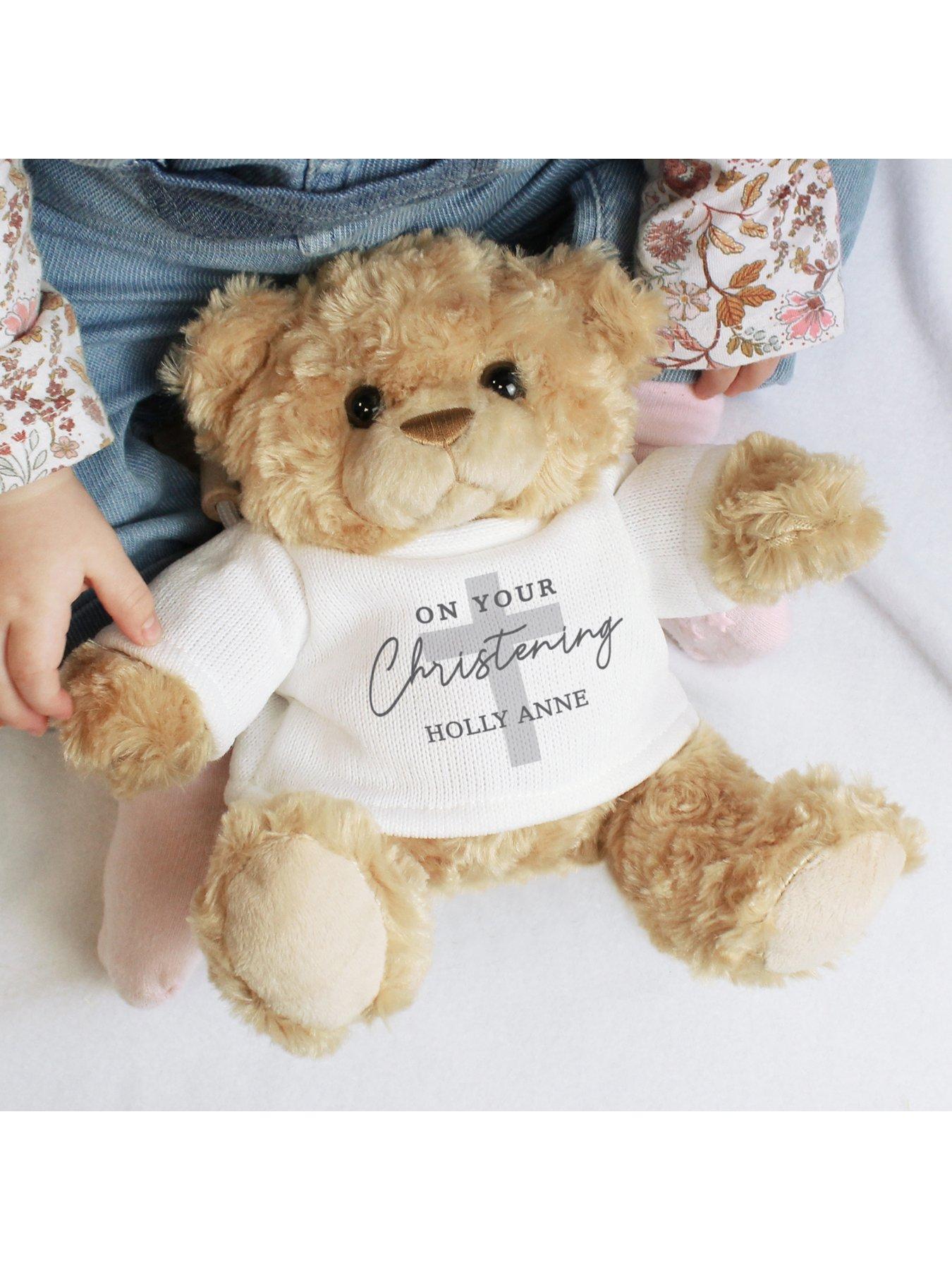 Christening teddy best sale