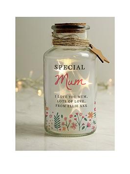 Product photograph of The Personalised Memento Company Personalised Special Mum Light Up Jar from very.co.uk