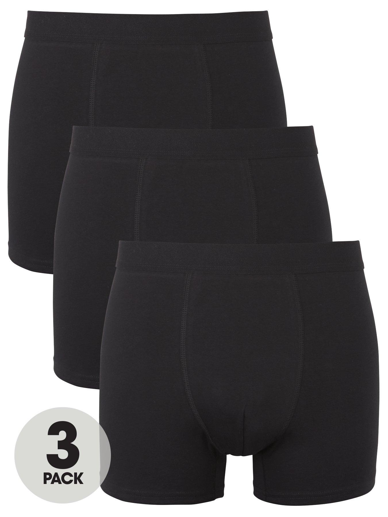 The Very Collection 3 Pack Cotton Rich Trunks - Black