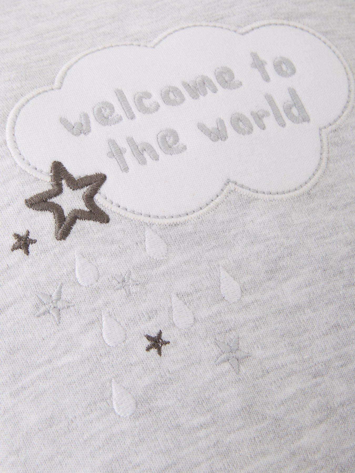 Image 3 of 4 of Everyday Unisex 4 Piece Welcome To The World Set - Grey