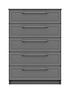  image of pacific-part-assembled-4-piece-package-3-door-mirrored-wardrobe-5-drawer-chest-and-2-bedside-chests