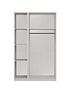  image of pacific-part-assembled-4-piece-package-3-door-mirrored-wardrobe-5-drawer-chest-and-2-bedside-chests
