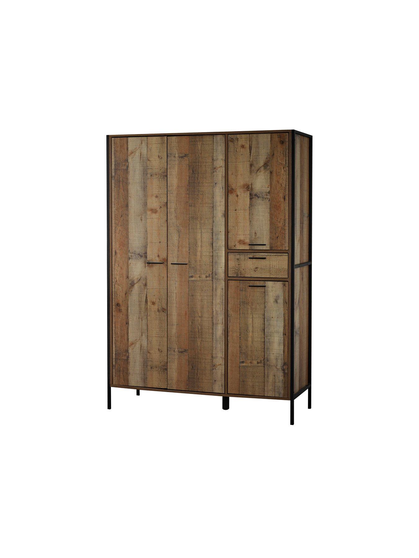 Image 4 of 6 of LPD Furniture Hoxton 4 Door, 1 Drawer Wardrobe