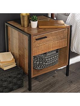 Product photograph of Lpd Furniture Hoxton Bedside Cabinet from very.co.uk