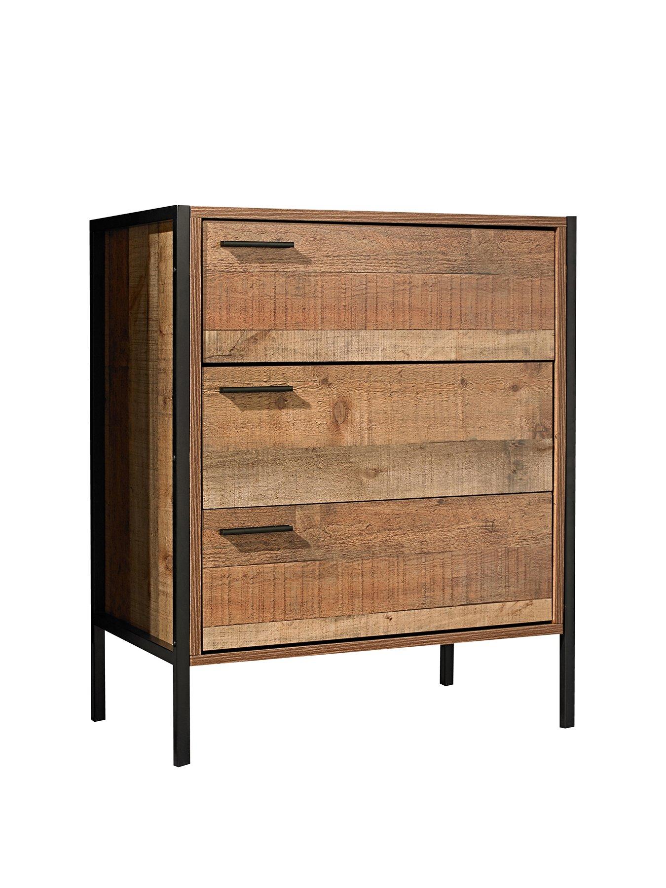 Product photograph of Lpd Furniture Hoxton 3 Drawer Chest from very.co.uk